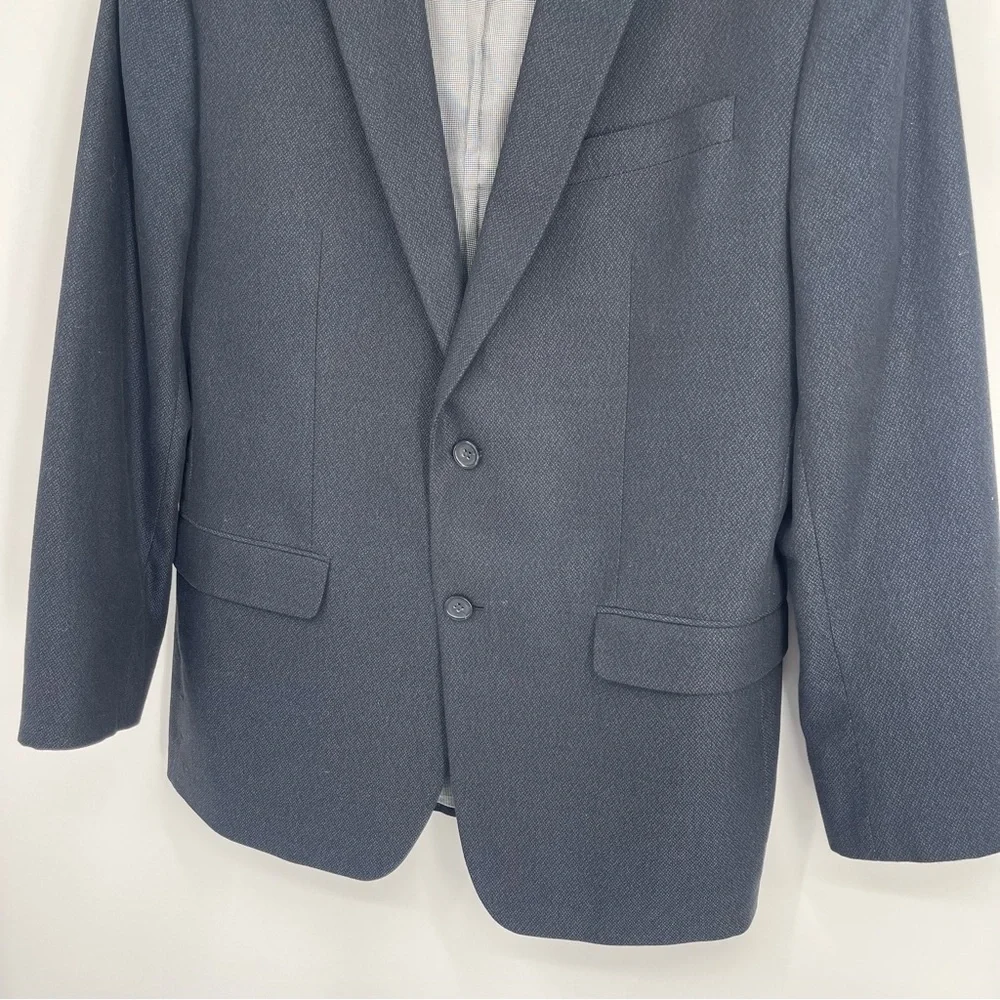 Sport Coat Blazer Two Button Suit Jacket Blue 42R Slim Preppy Academia